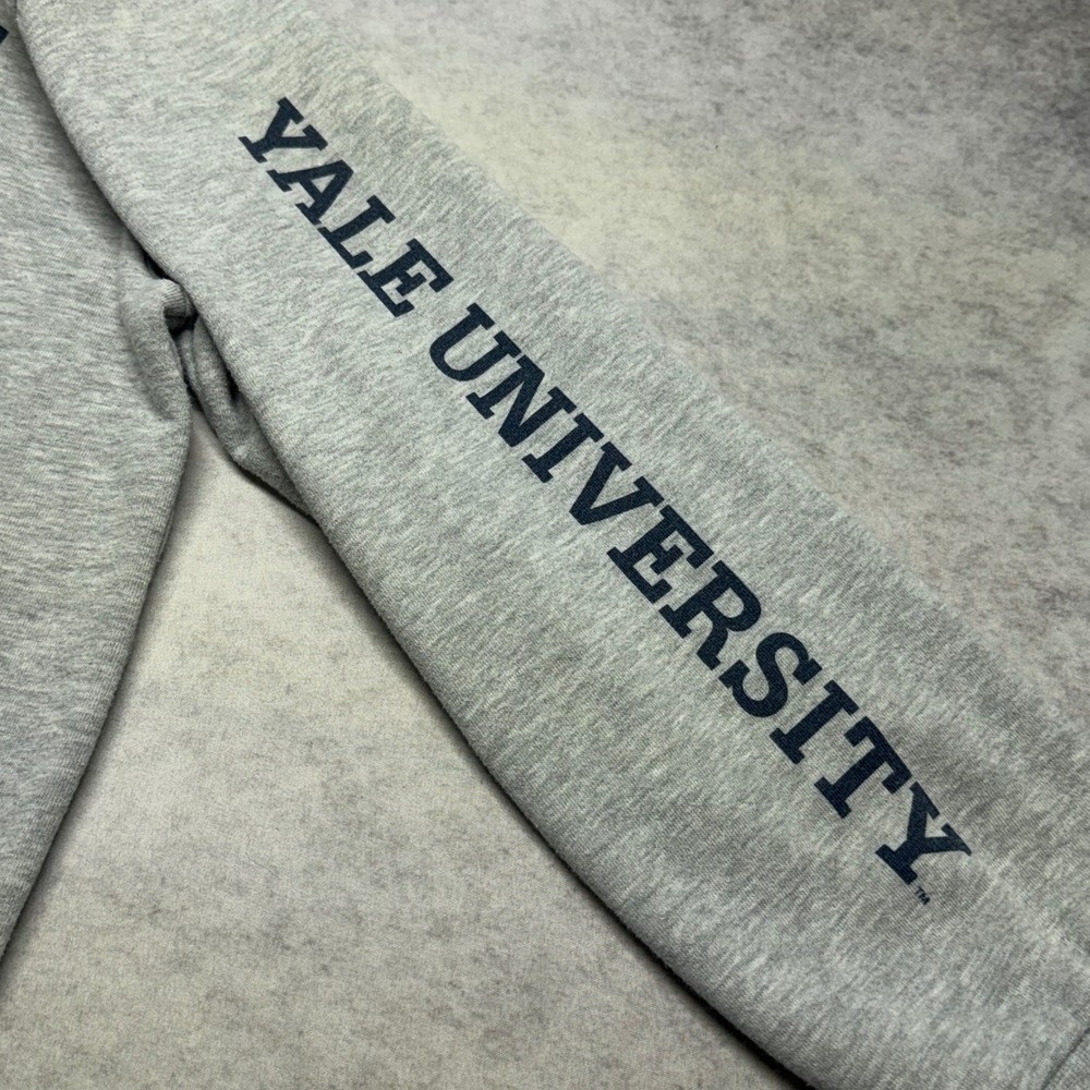 Yale University Bulldog Graphic Crewneck Mens Large Gray Sleeve Print Sweatshirt - Picture 7 of 9